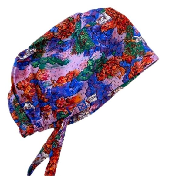 Handmade Boho Colourful Pastoral Hair Bonnet - One Size 🌈 - Picture 5 of 6